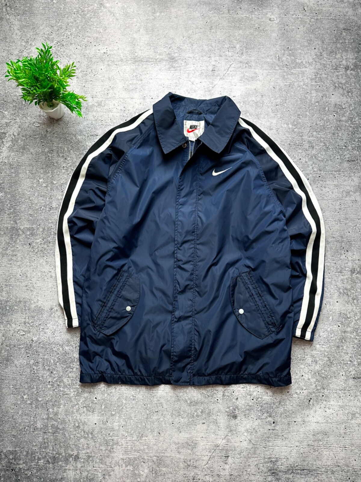 90s Vintage Nike Swoosh Nylon Bomber Jacket Coach Style