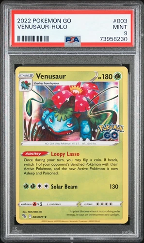 2022 POKEMON GO #003 VENUSAUR-HOLO PSA 9