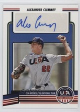 2023 Panini USA Baseball Stars & Stripes Blue Alexander Clemmey Auto 01x1