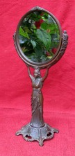 ART NOUVEAU MIROIR ANCIEN  SUR PIED FEMME ORIENTALE 1900