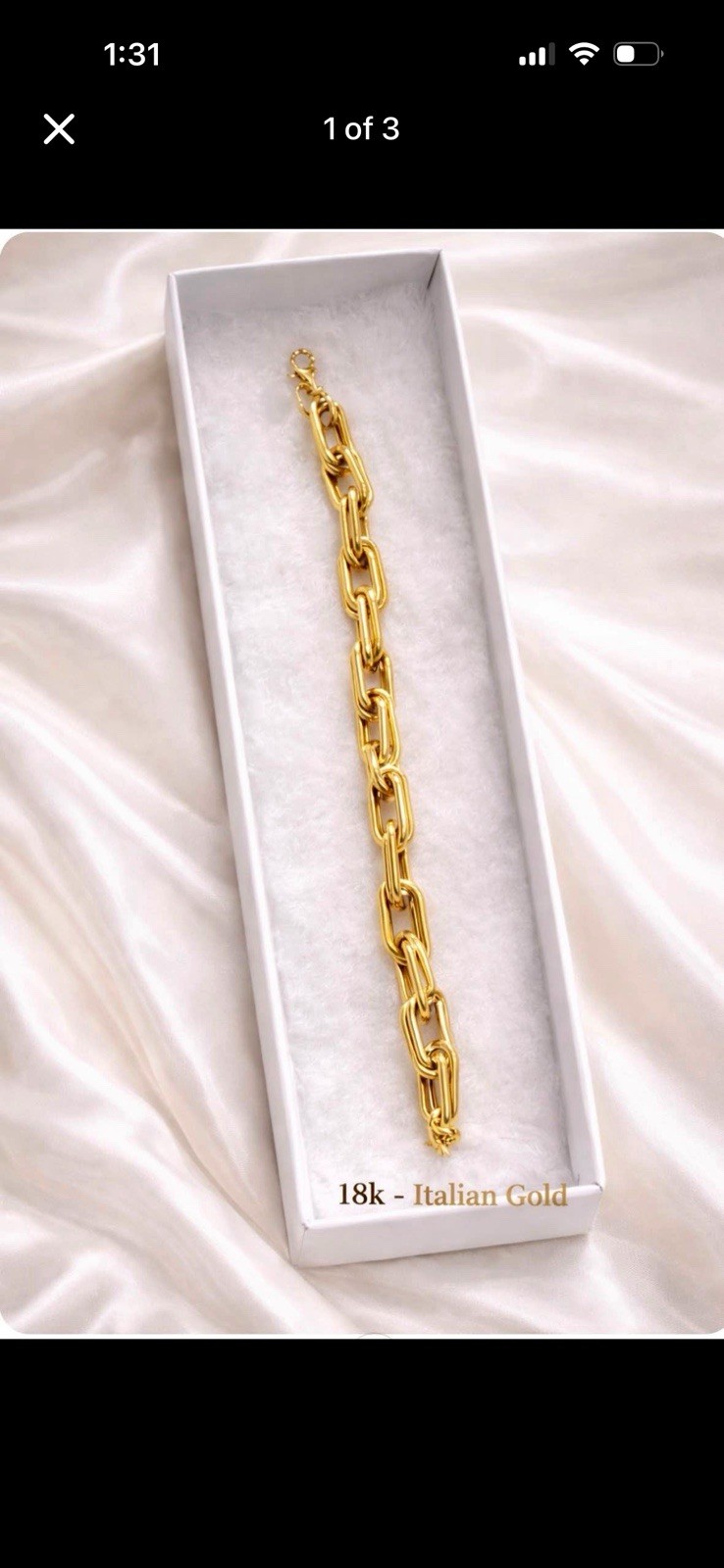 18k Solid Gold Bracelet - image 1