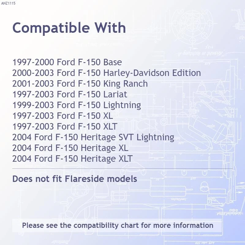 Repuesto alerón de puerta trasera LED estilo fábrica negro para Ford F-150 1997-2003 Foto 3 de 3
