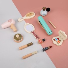 Kinder Prinzessin Make-up Kit Pretend  Blush Wood Cosmetic Play Toys