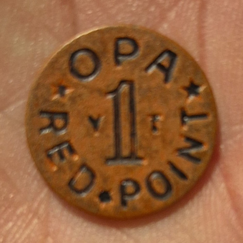 OPA Red Point Ration Tokens WWII US Militaria Collectible Original