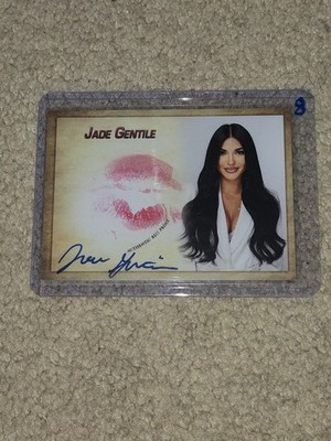 Jade Gentile Fka Jazmyn Nyx Signed Kiss Card Wrestler WWE Collectors