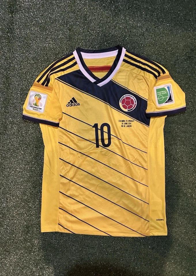 Camiseta Mundial Colombia 2014 local talla grande #10 James Rodríguez Foto 2 de 4