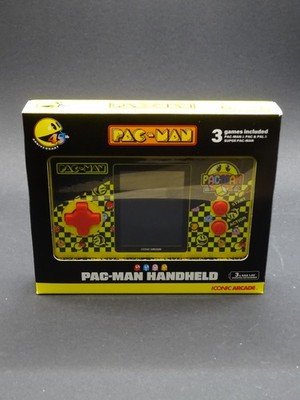 PAC-MAN Retro Pacman Handheld Konsole mit 3  Spielen Arcade Klassiker Spiel