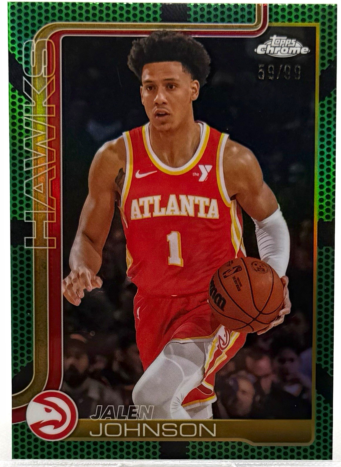 ’25 Topps Chrome Jalen Johnson Atlanta Hawks #56 Serial Numbered /99