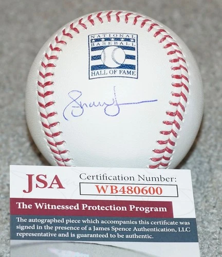 ANDRUW JONES Braves Signed HOF logo MLB BASEBALL + JSA Witness COA WB480600