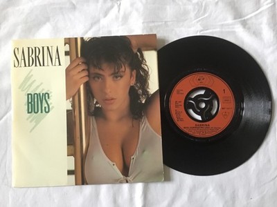 SABRINA - BOYS (SUMMERTIME LOVE) 7  SINGLE PICTURE SLEEVE - FRENCH POLYDOR 1987