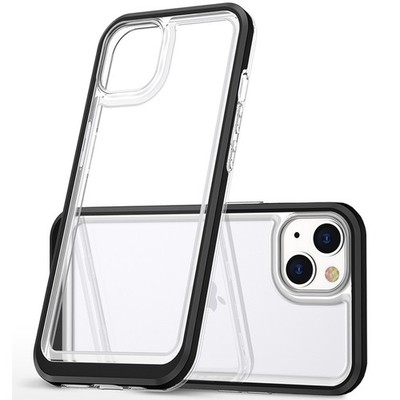 HURTEL CLEAR 3IN1 CASE FÜR IPHONE 14 SILIKONCOVER MIT SCHUTZRAHMEN