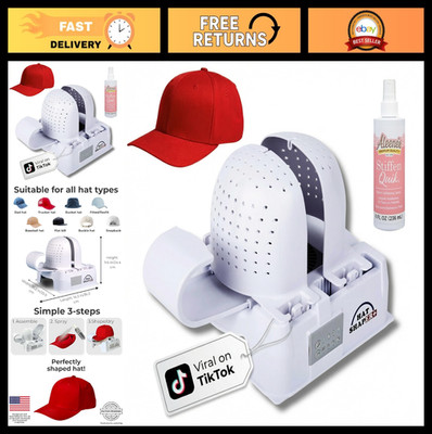 Hat Shaper Machine with Stiffening Spray for Baseball Caps and Snapbacks