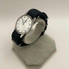 Universal Geneve Manual Winding Watch White Dial Round Black Band Accessory