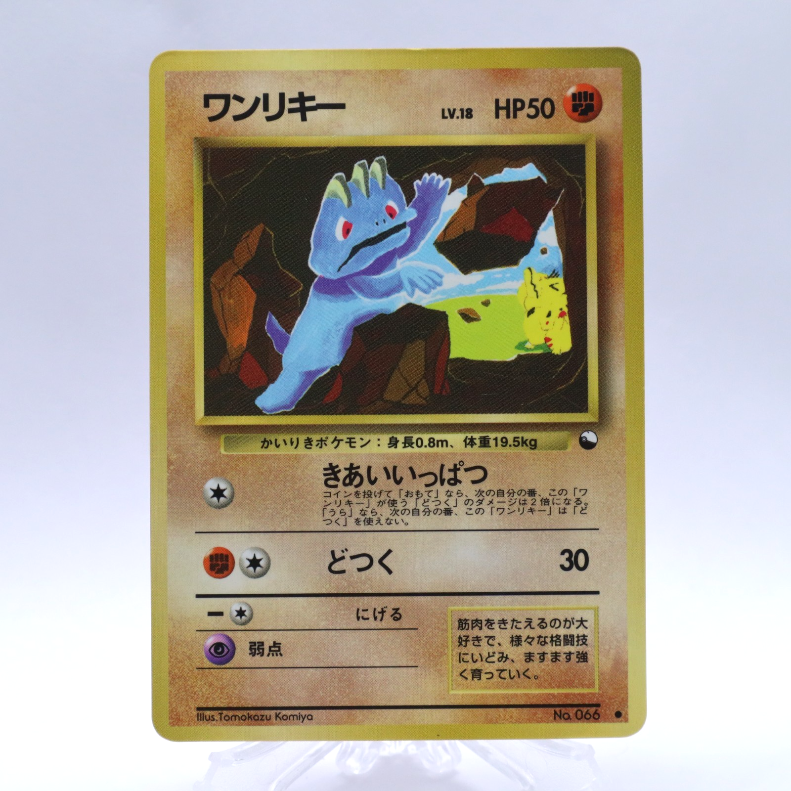 Machop No.066 Vending Series 2 Old back Vintage Glossy Pokemon Card Japanese