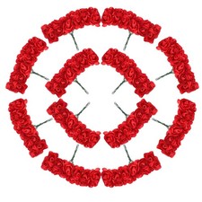 144 Pcs Mini Paper Flowers Red Rose Artificial Flower Head Paper Flowers Bulk...