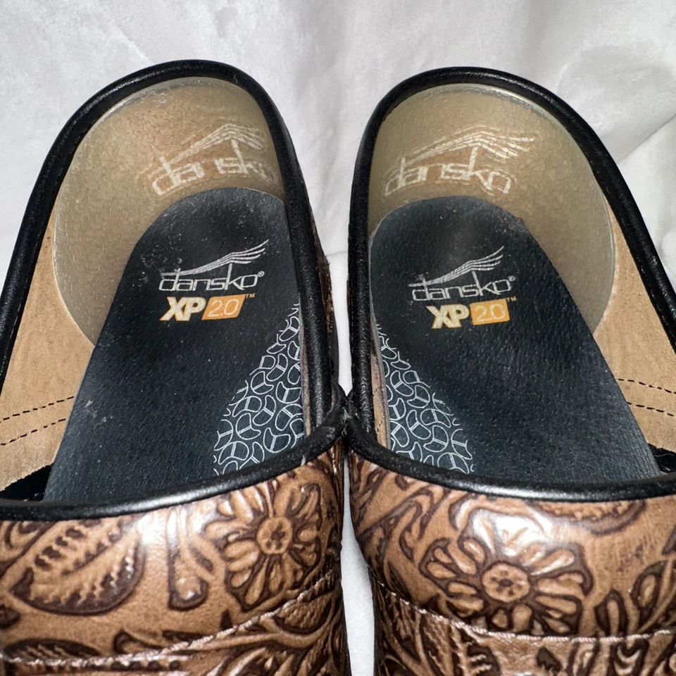 DANSKO XP20 CLOGS Brown Textured Details Women Sz 9-9.5 (39) - Image 3 of 4
