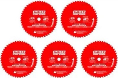 Diablo Tools D0748CFA 7-1/4'' x 48 Tooth Cermet II Saw Blade (5 pack)