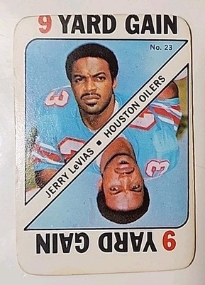 1971 Topps Football Game Card 23 Jerry Levias Houston Oilers 