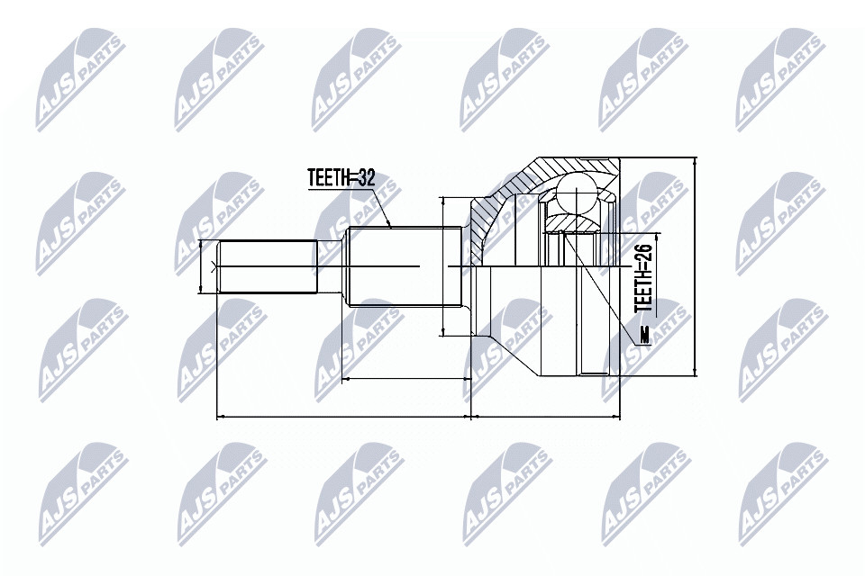 Wheel Side NTY OE NPZ-FT-054 Joint Kit, drive shaft for DODGE,FIAT