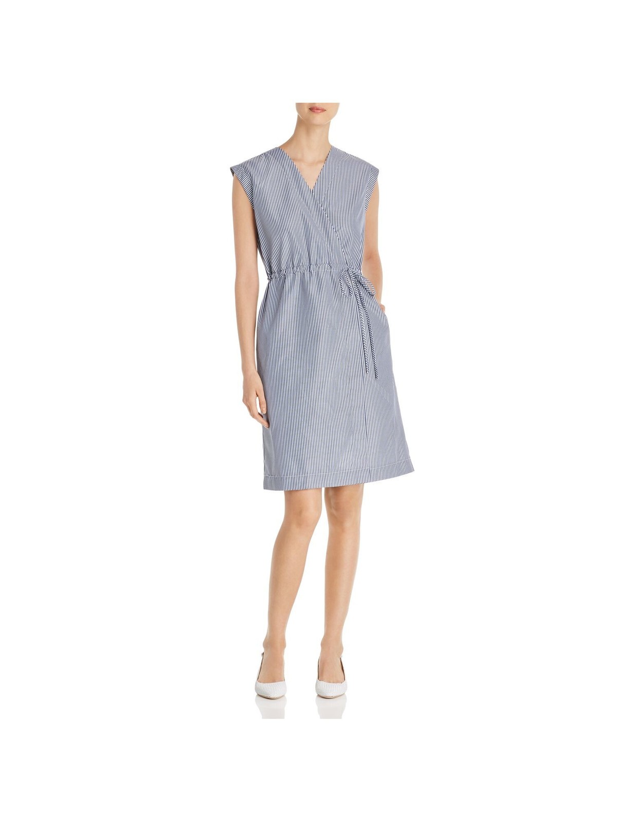 LE GALI Womens Cap Sleeve V Neck Above The Knee Sheath Dress