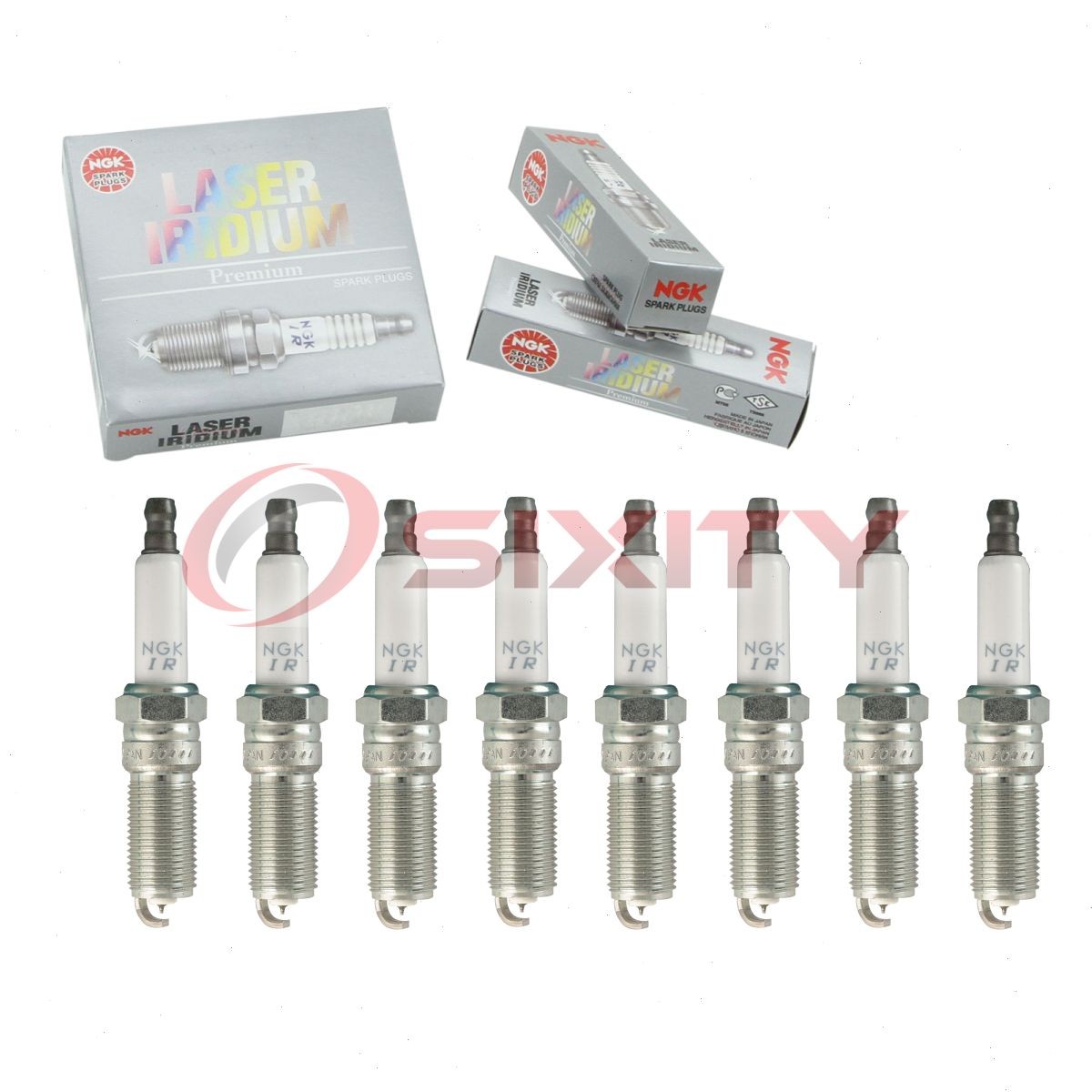 8 pcs NGK Laser Iridium Spark Plugs for 2011-2013 Ford F-350 6.2L - Engine wi