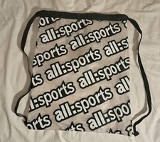 All:Sports Y2K Clear Drawstring Bag Sports Gym Backpack Vintage. Mint Condition 