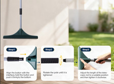 Mehrzweck Rasenrechen 56,69 Zoll Teleskop Design f&uuml;r Gras Teppich Schmutz