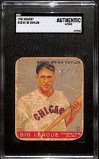 1933 Goudey #23 Kiki Cuyler HOF  SGC A Authentic C102154