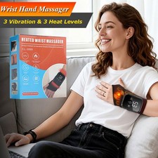 Electric Wrist Hand Massager 3gear Heating Vibration &Hot Compression PainRelief