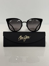 Maui Jim Wood Rose MJ870-02 Black Gunmetal Gray Polarized Woman Sunglasses