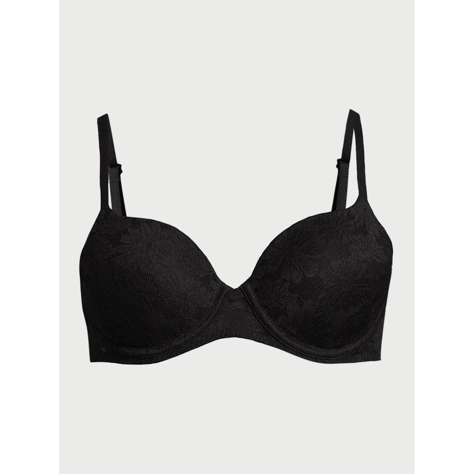 Underwire 34D T Shirt Bra Black Lace No Boundaries Plant Base Sugarcup New