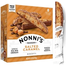 Nonni's Bakery Salted Caramel Biscotti Cookies, 6.72 Ounce Pack of 1 , brown