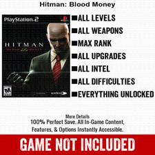 Hitman Blood Money 100 All Items PS2 Memory Card PlayStation