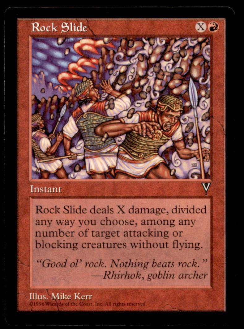 Rock Slide Common Visions Magic: The Gathering Lightly Played