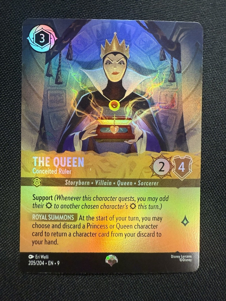 Disney Lorcana Fabled The Queen - Conceited Ruler Epic Holo 205/204 | eBay Disney Lorcana Fabled The Queen - Conceited Ruler Epic Holo 205/204 | eBay