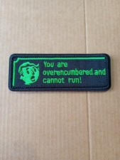 Fallout 1 2 3 4 NV New Vegas Pip-Boy Embroidered Overencumbered Patch Green