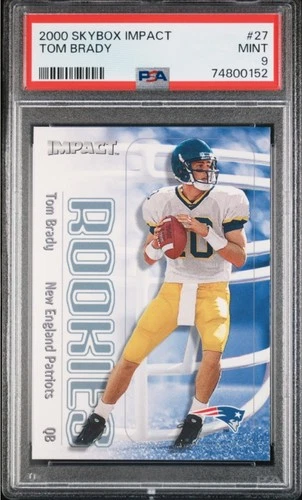TOM BRADY ROOKIE 🔥RC🔥 PSA 9 2000 SKYBOX IMPACT #27