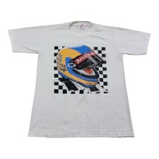 Vintage 1980s Area Auto Racing News Racing T Shirt Adult Medium White