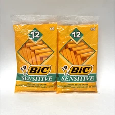 BIC Sensitive Men's Disposable Shavers, 12ct | Pack of 2(24 Single Blade Razors)