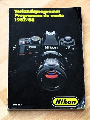 Verkaufsprogramm NIKON 1987/88   NIKON Programme de vente 1987/88