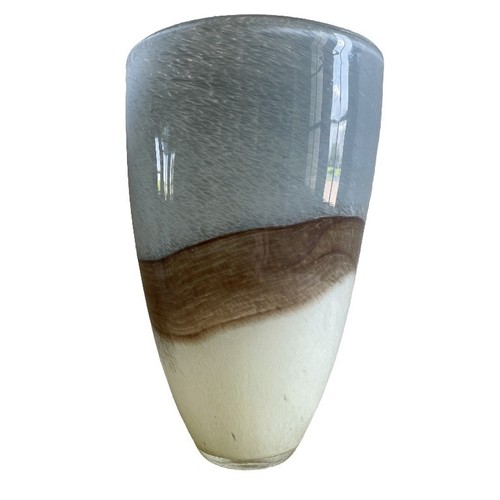 PartyLite-Style Artist Studio Tranquility Hand Blown Vase 9" Coastal Decor