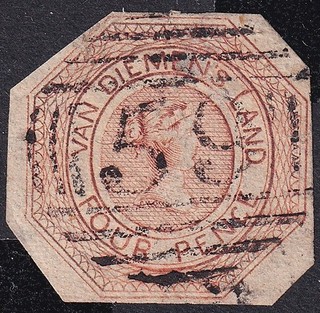 Australien Australia Tasmanien Tasmania Mi.Nr. 2a SG 6 dünne Stelle