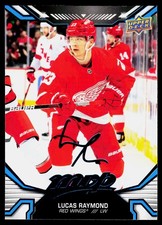 2022-23 Upper Deck MVP Blue Script Lucas Raymond #1 Detroit Red Wings
