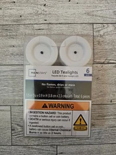 6 pack, Mainstays 1-1/2" Flameless LED Tea Light Candles Battery Operated