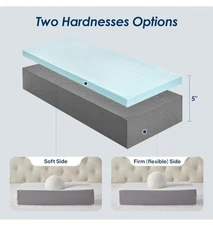 Cooling Cube Pillow for Side Sleepers, Square Memory Foam Side Sleeper Pillow...