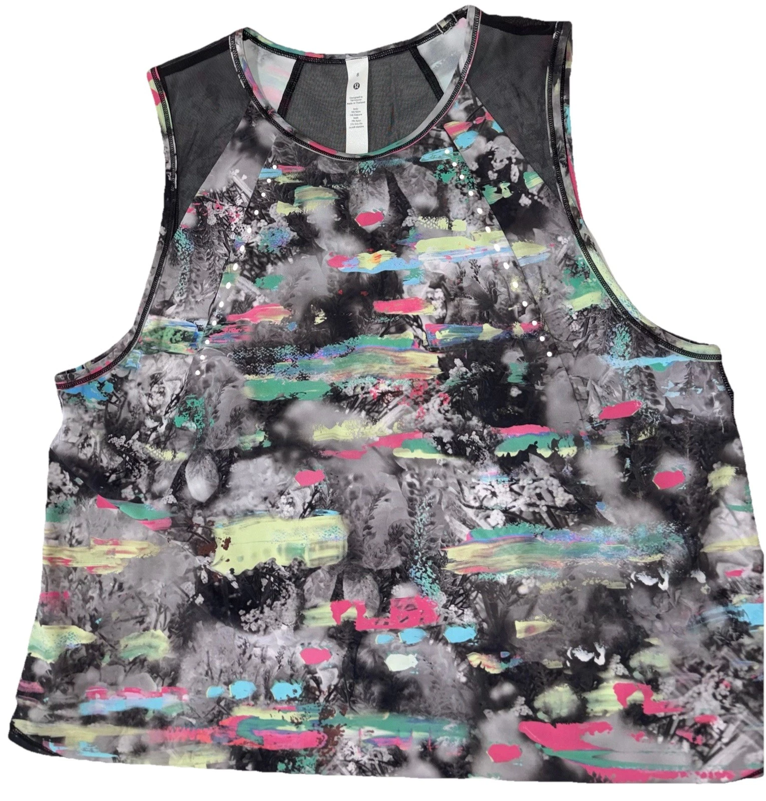 NWT🫟LULULEMON🫟SIZE 8🫟SCULPT CROPPED TANK🫟4 WAY STRETCH🫟PAINT DRIFT MULTI🫟