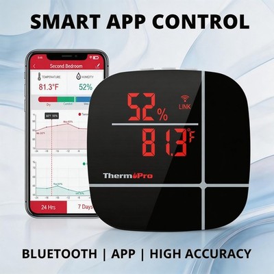 ThermoPro TP-90 WiFi Thermometer Indoor Digital Hygrometer Temperature Humidity