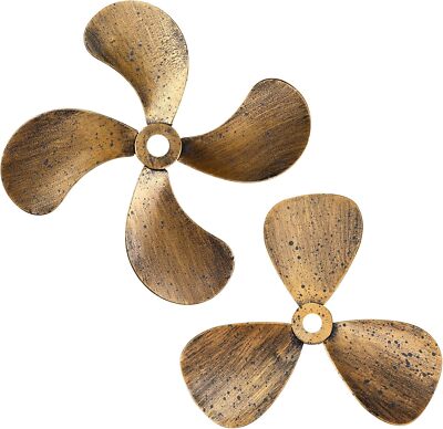 Gisafai 2 Pcs Metal Nautical Ship Propeller Vintage Wall Decor Decorative Wall