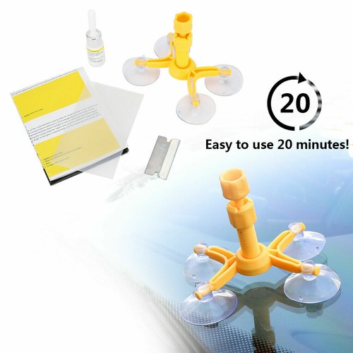 2 pc-Car Glass Windscreen Windshield Repair Tool DIY Set Kit Wind For Chip Crack - Picture 5 of 7