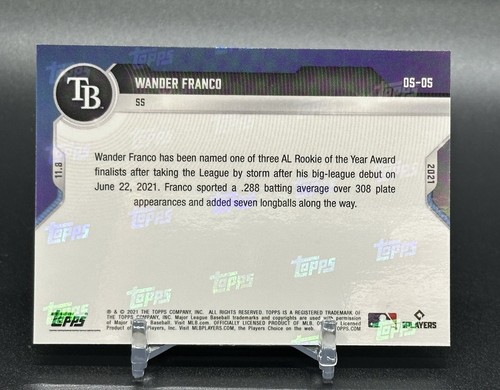 2021 Topps Now Wander Franco Off-Season Call-Up Blue OS-05 #/49 Rays - Picture 2 of 2